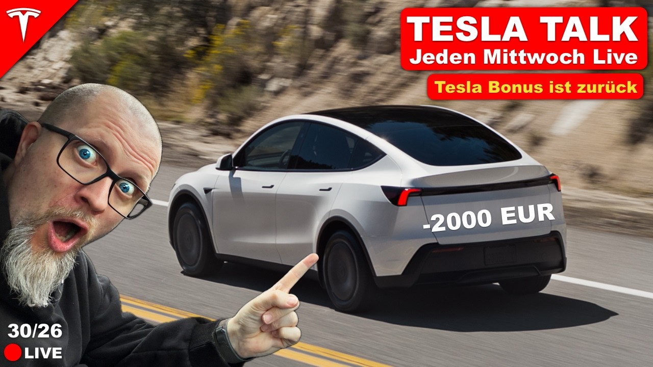 🔴 Tesla Bonus IST ZUR&Uuml;CK! 🔥 Model Y f&uuml;r 38.790 &euro; | Inkl. Q&A | Stream vom 22.07.2026 🔋 😱🔥