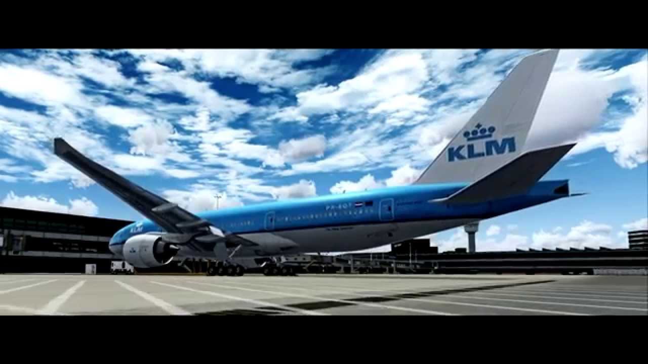 FSX [HD] KLM B777 Departure Amsterdam Airport Schiphol!