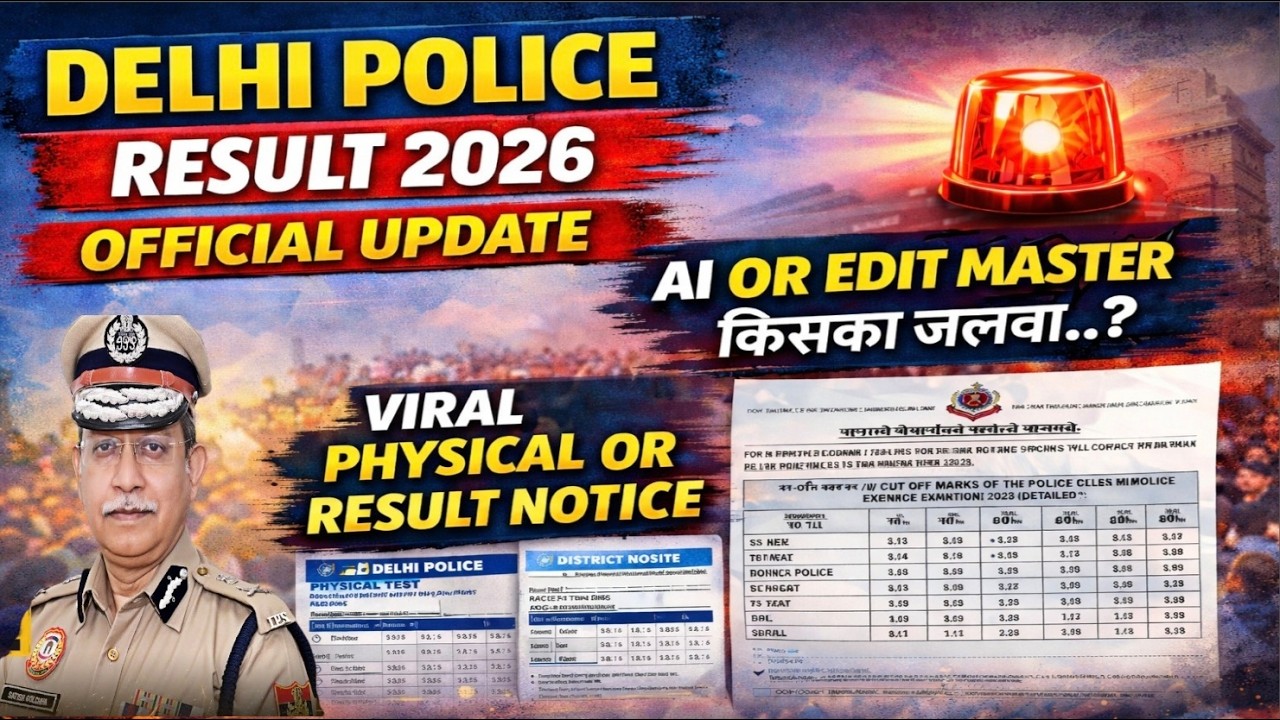DELHI POLICE RESULT OFFICIAL UPDATE | DELHI POLICE VIRAL NOTICE कि सच्चाई? | CUT OFF | PHYSICIAL |