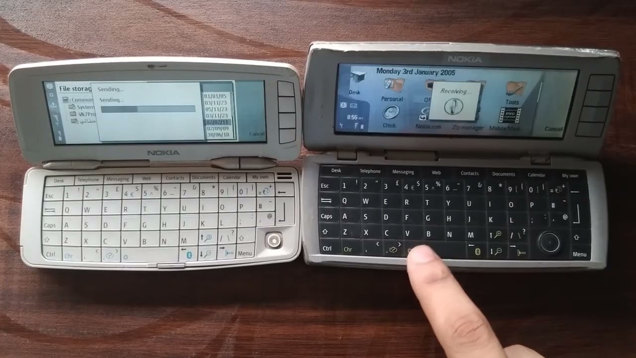 Nokia Communicator Infra Red File Transfer Old Flagship mobile Review 