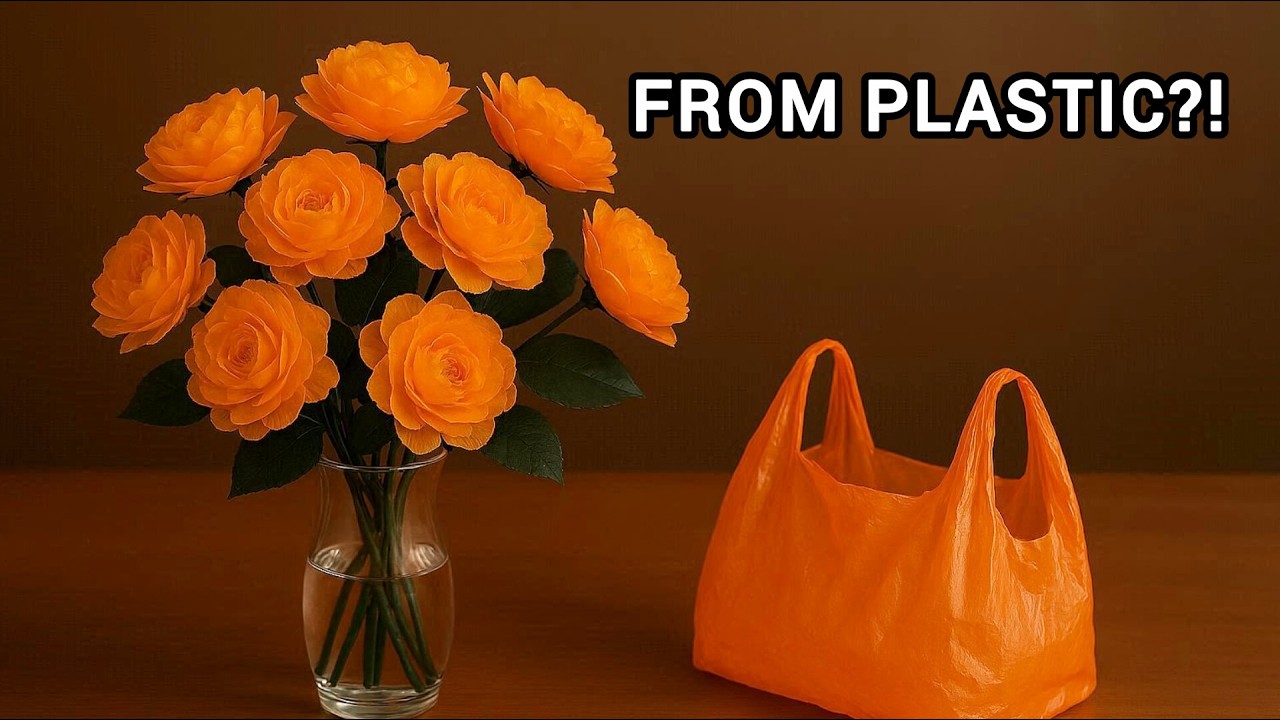 Turning Plastic Bags Into Stunning Flowers🌺🌹
