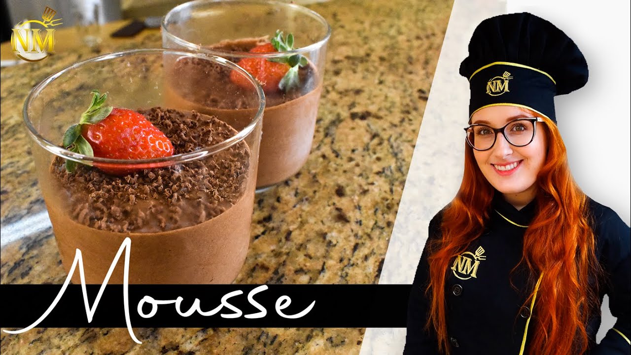 MOUSSE DE MORANGO E CHOCOLATE - SOBREMESA FÁCIL, RÁPIDA E PRÁTICA