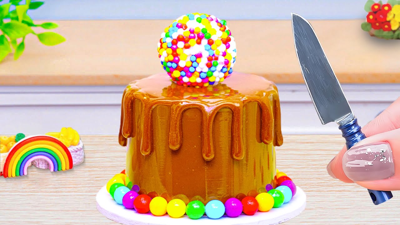 Use 1 Rainbow Ball To Decorate Cake🌈Chocolate Rainbow Buttercream Cake Decorating By Sweet Shop 😍