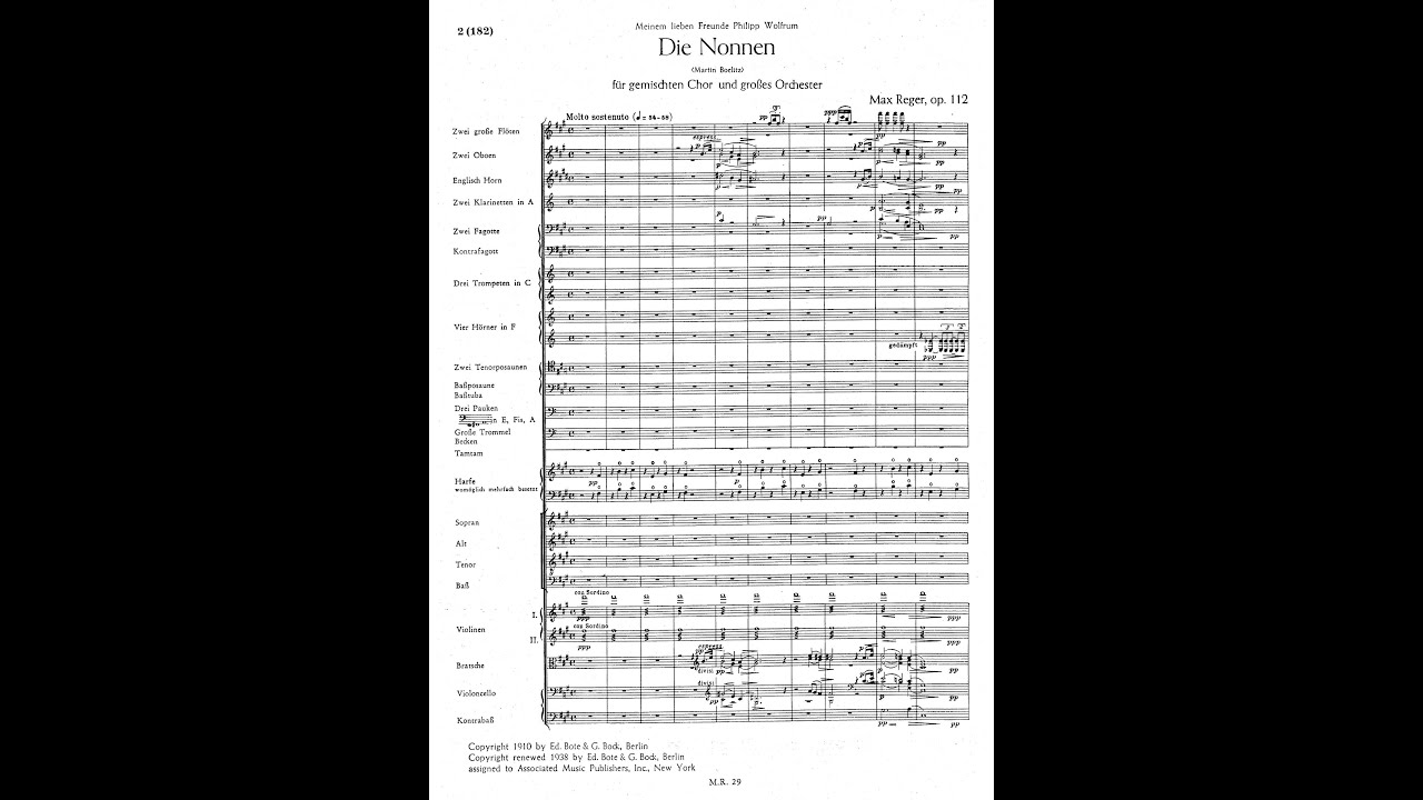 Max Reger - Die Nonnen, Op. 112