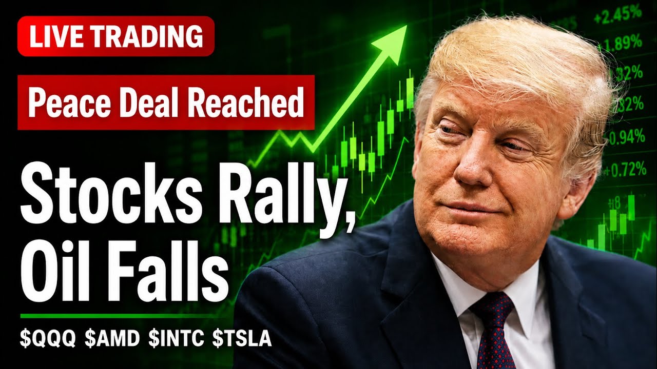 US-Iran Peace Deal, Stock Market Huge Bounce 📈 Live Trading Stock Market Today $AMD $TSLA $SPCX