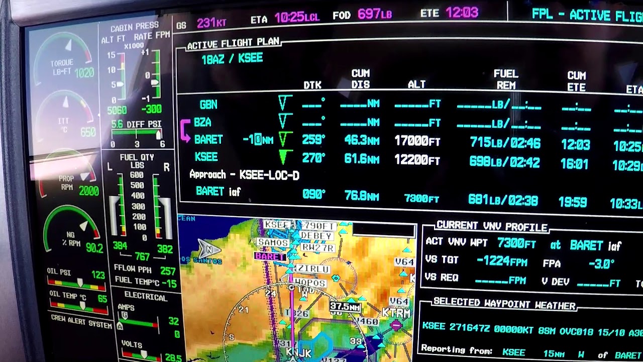 G1000 Vertical Navigation with Along Track Offset (ATK OFST)