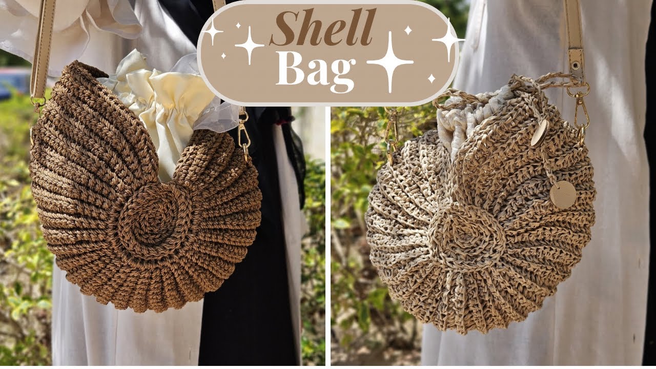 ترند الصيف شنطه الصدفه كروشيه crochet shell summer bag 