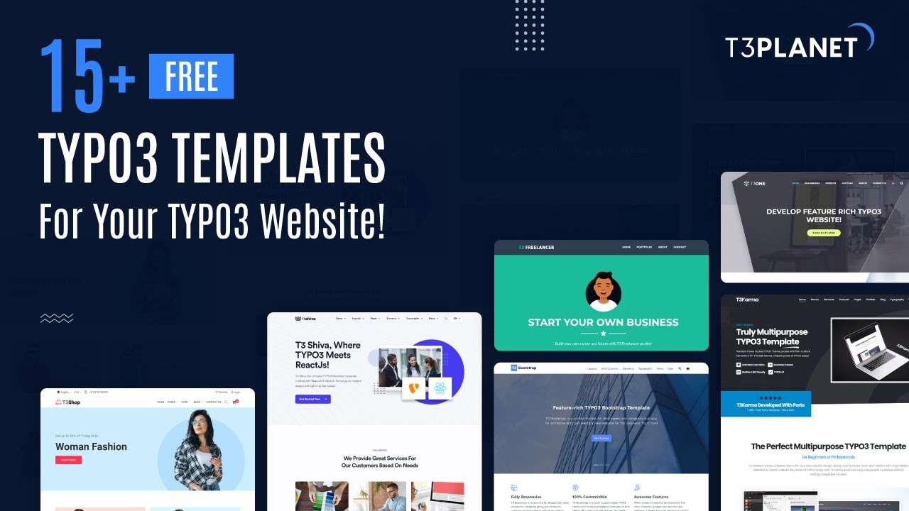 15+ Free TYPO3 Templates For Your TYPO3 Website!