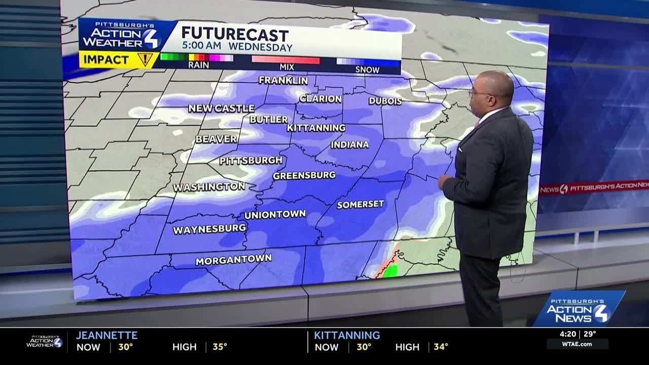 February 24 Forecast: Snow showers for Wednesday morning in Western PA