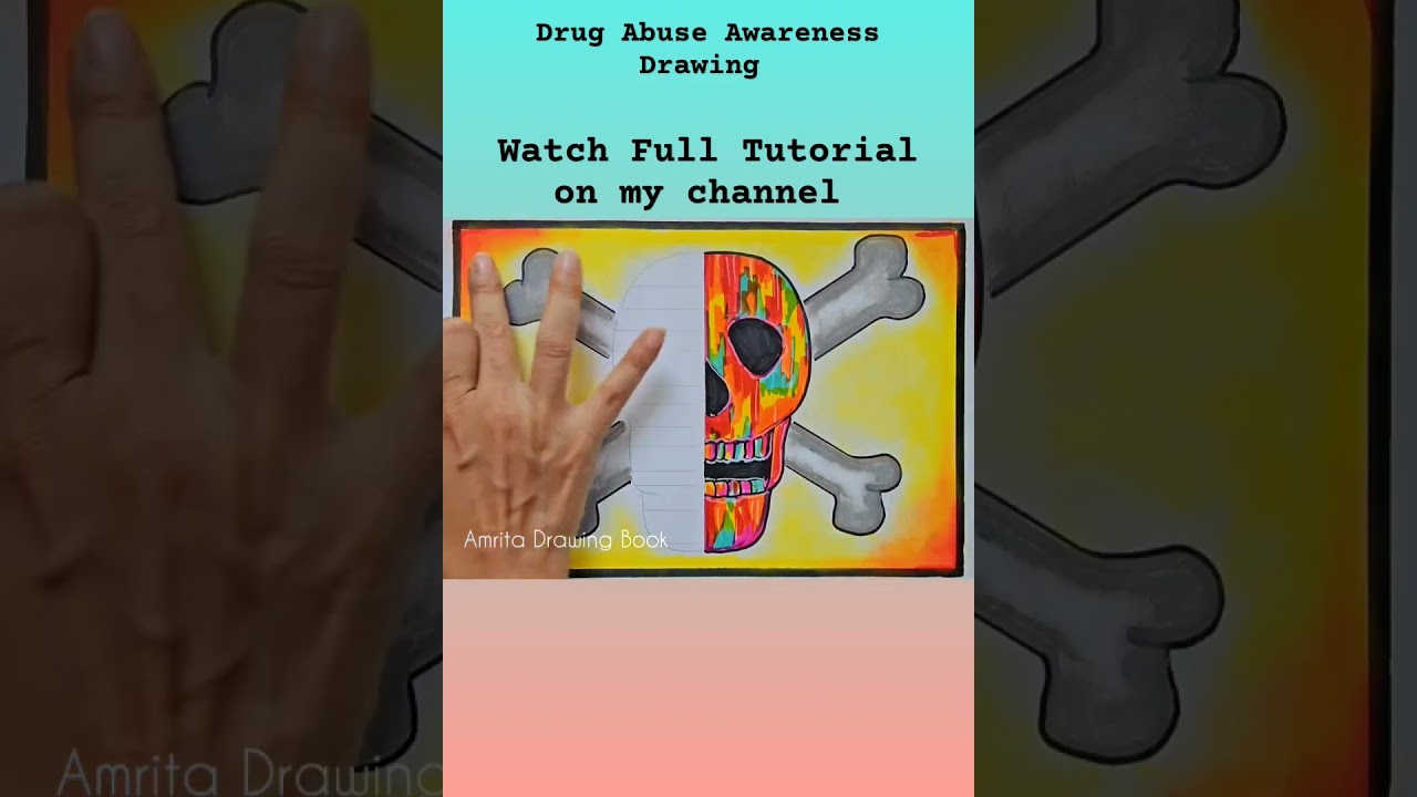 Drug Abuse awareness drawing #shorts #youtubeshorts #internationaldrugabuseawareness #postermaking