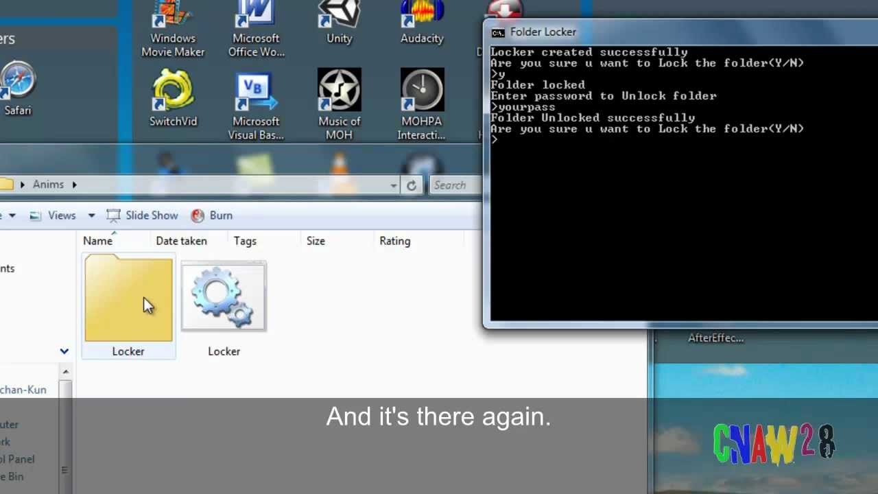 TUTORIAL: How to password protect folders without and software