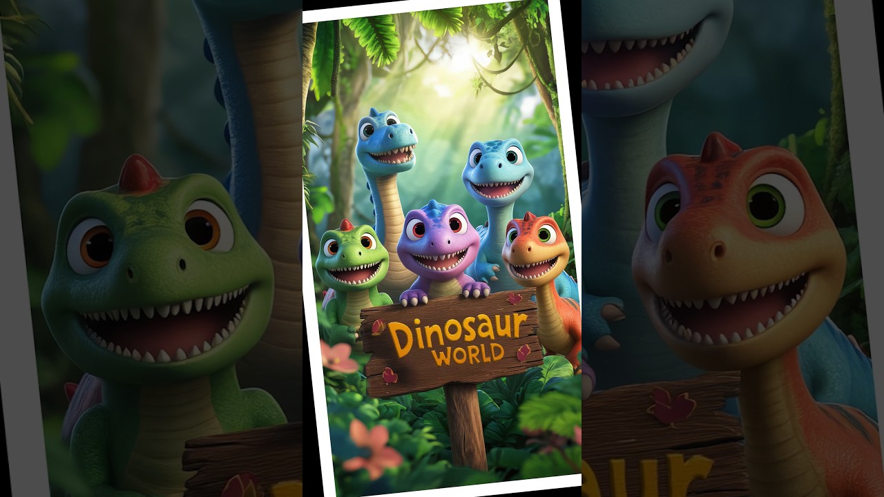 Welcome To The Dinosaur World! #shorts #kidssong #dinosaur #trending #ai #hooplakidz