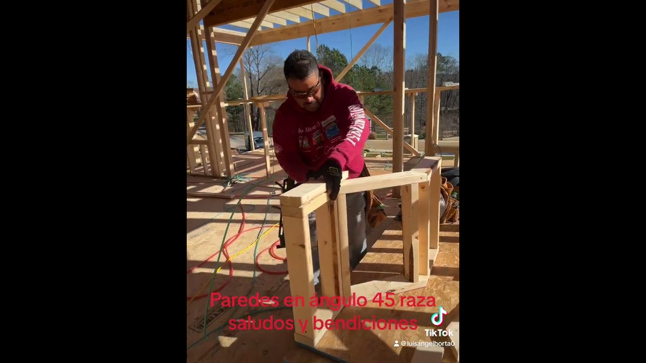 C&oacute;mo hacer paredes en &aacute;ngulo 45