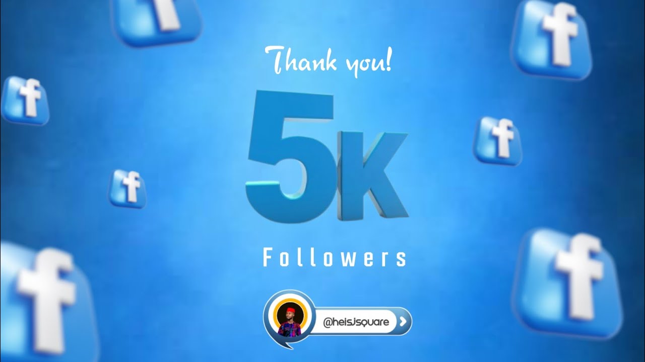 Facebook 5k Followers Milestone Design In Pixellab