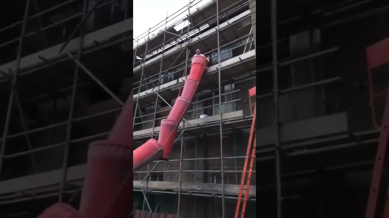 Sliding down the chute