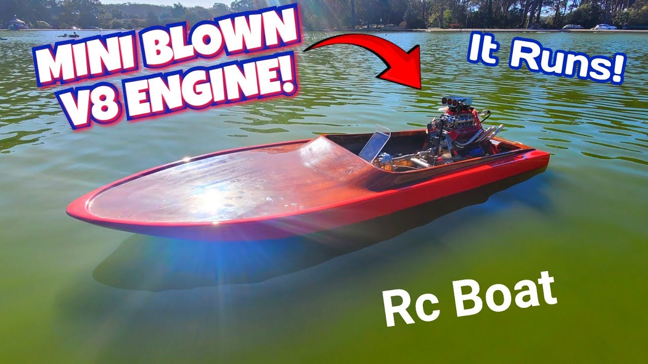 Мини-лодка с турбонаддувом V-8 с дистанционным управлением
