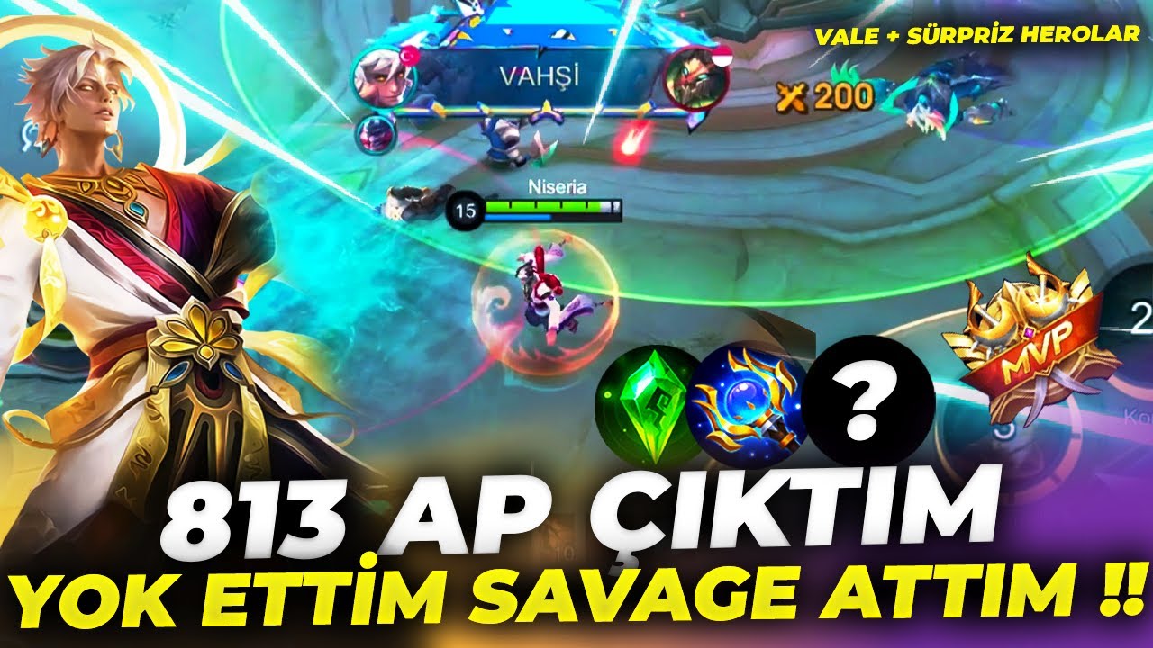 OHA!! VALE REKORU KIRDIM!! - HERKESİ TEKLEDİM SAVAGE ATTIM | Mobile Legends