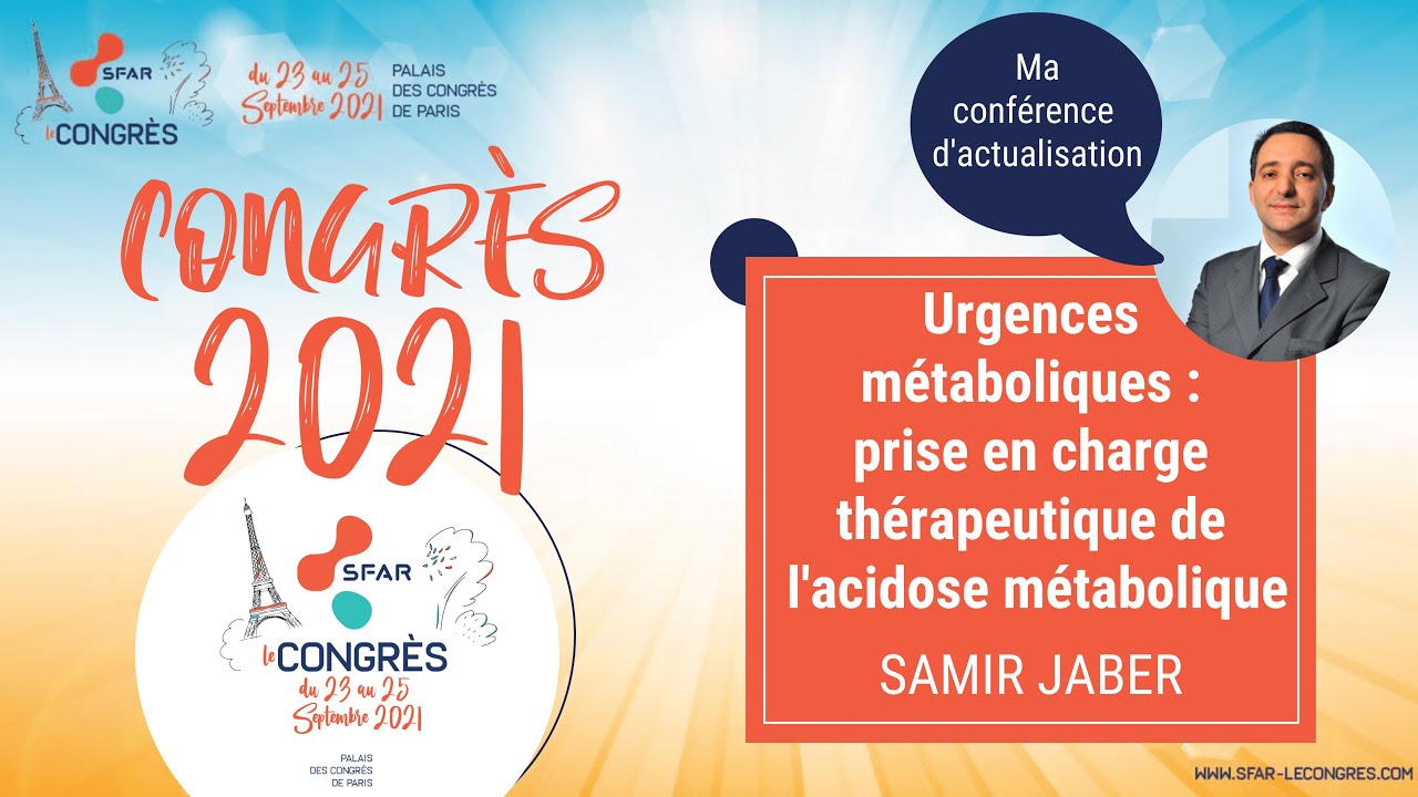 Ma conf&eacute;rence d'actualisation - Prise en charge th&eacute;rapeutique de l'acidose m&eacute;tabolique - SFAR