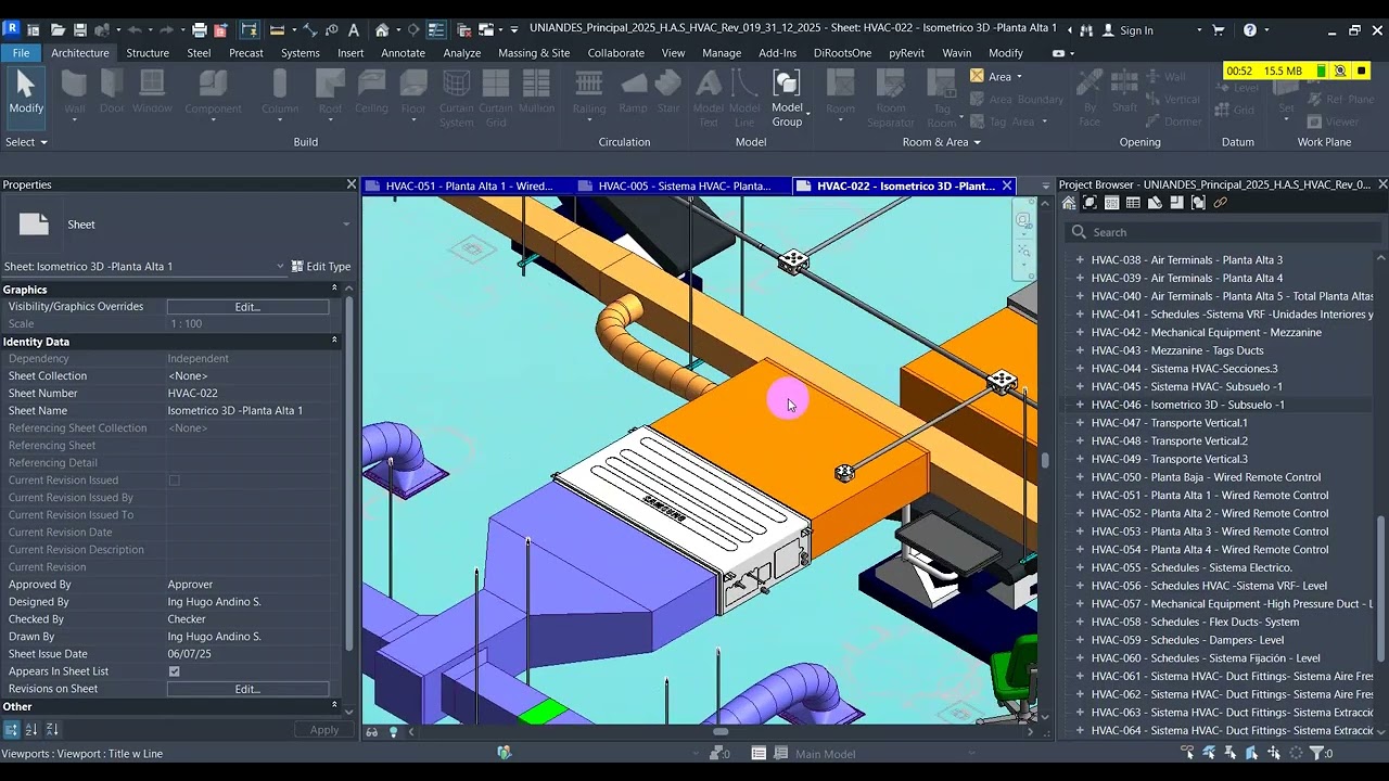 Metodología BIM REVIT - SEMINARIO DISEÑO SISTEMA HVAC (AIRE ACONDICIONADO Y  VENTILACIÓN MECANICA)