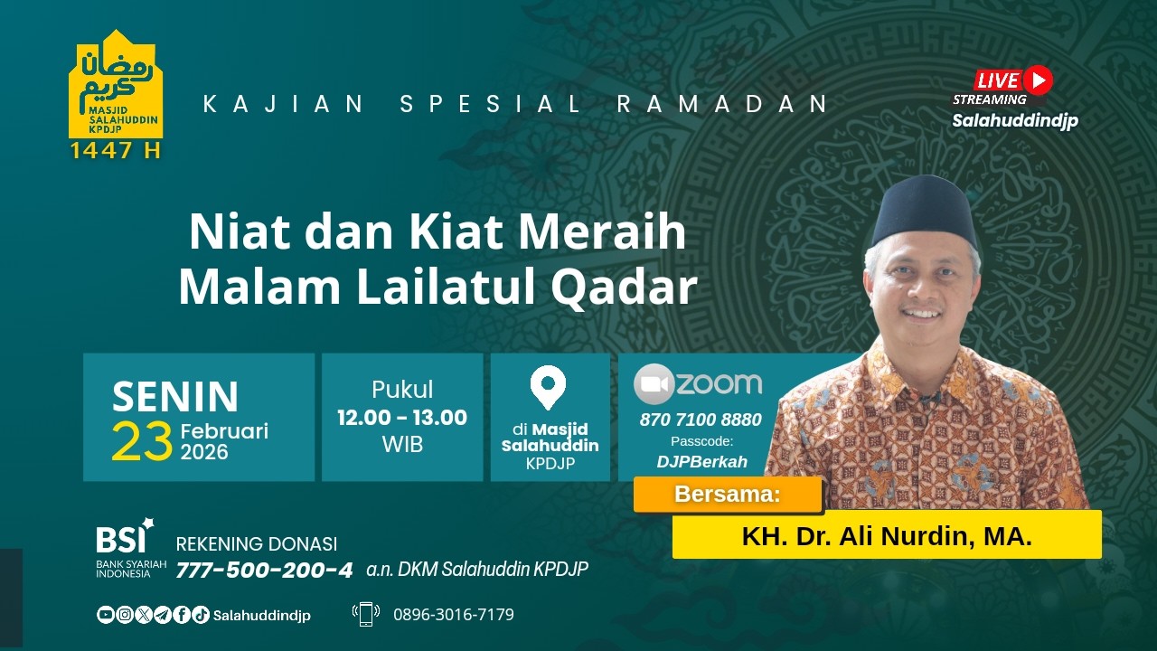 Niat dan Kiat Meraih Malam Lailatul Qadar | KH. Dr. Ali Nurdin, MA.