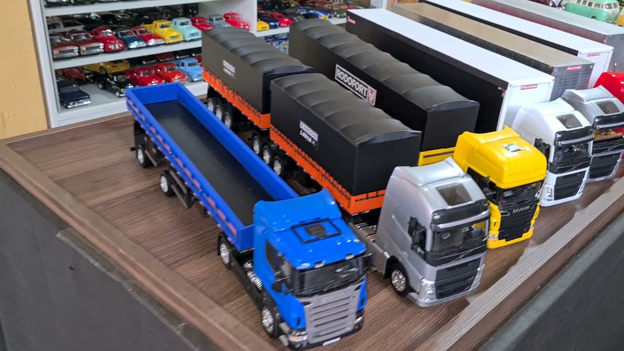 CONJUNTOS DE CARRETAS EXCLUSIVAS EM MINIATURA CAMINHÃO DE QUALIDADE MINIS TOP LOJA EVOLUTION