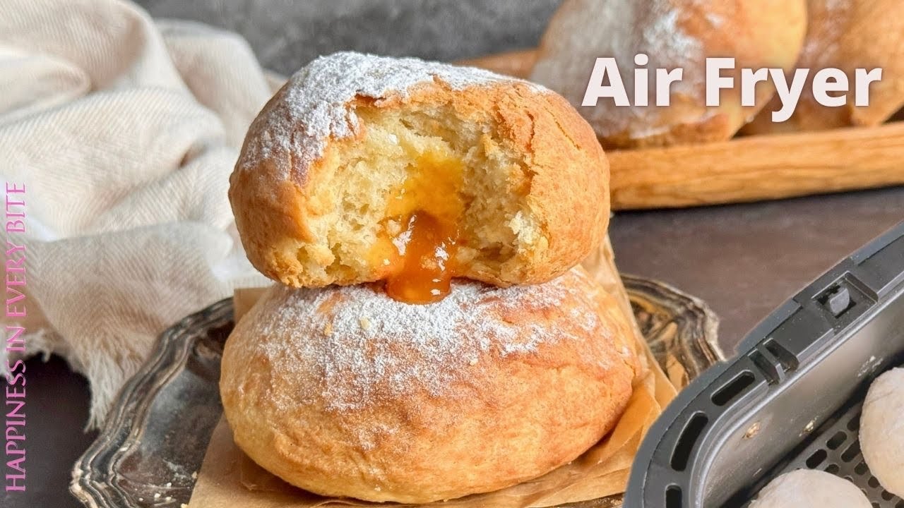 Wenn Du eine Heißluftfritteuse hast, dann probiere dieses Rezept! Krapfen aus dem Air Fryer.