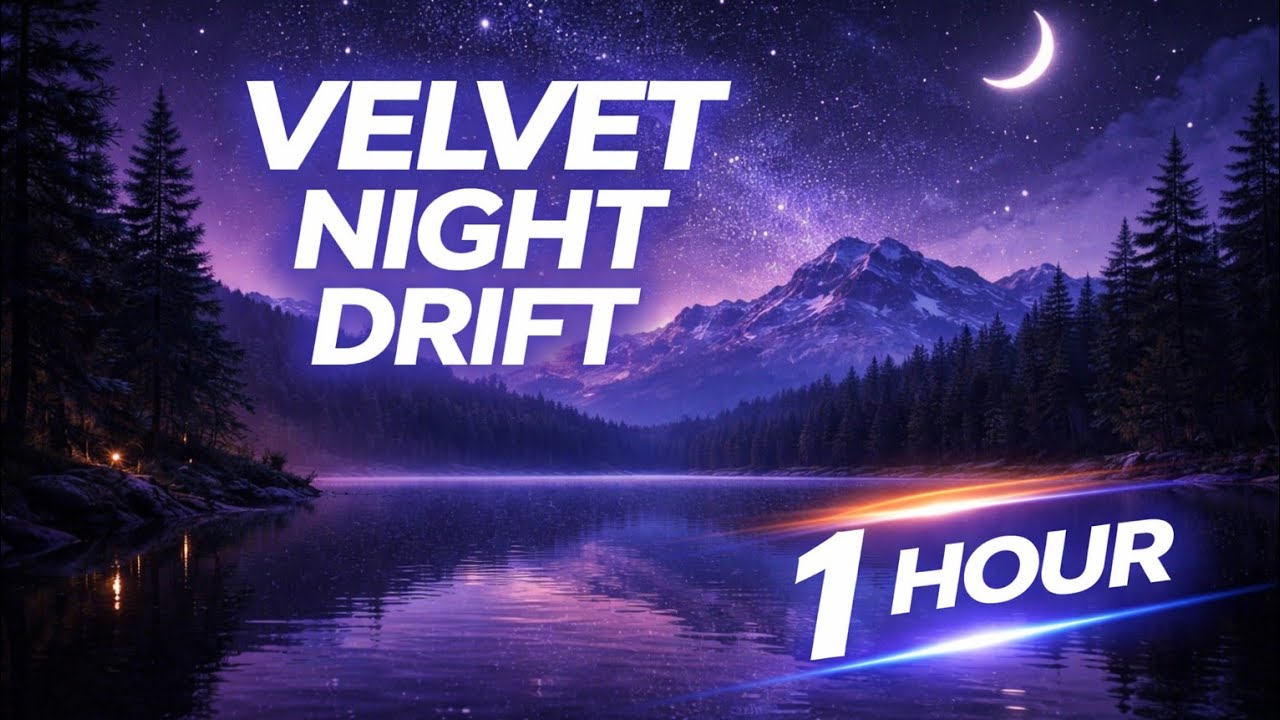 Velvet Night Drift • Calm Sleep Music for Night • 1 Hour Black Screen