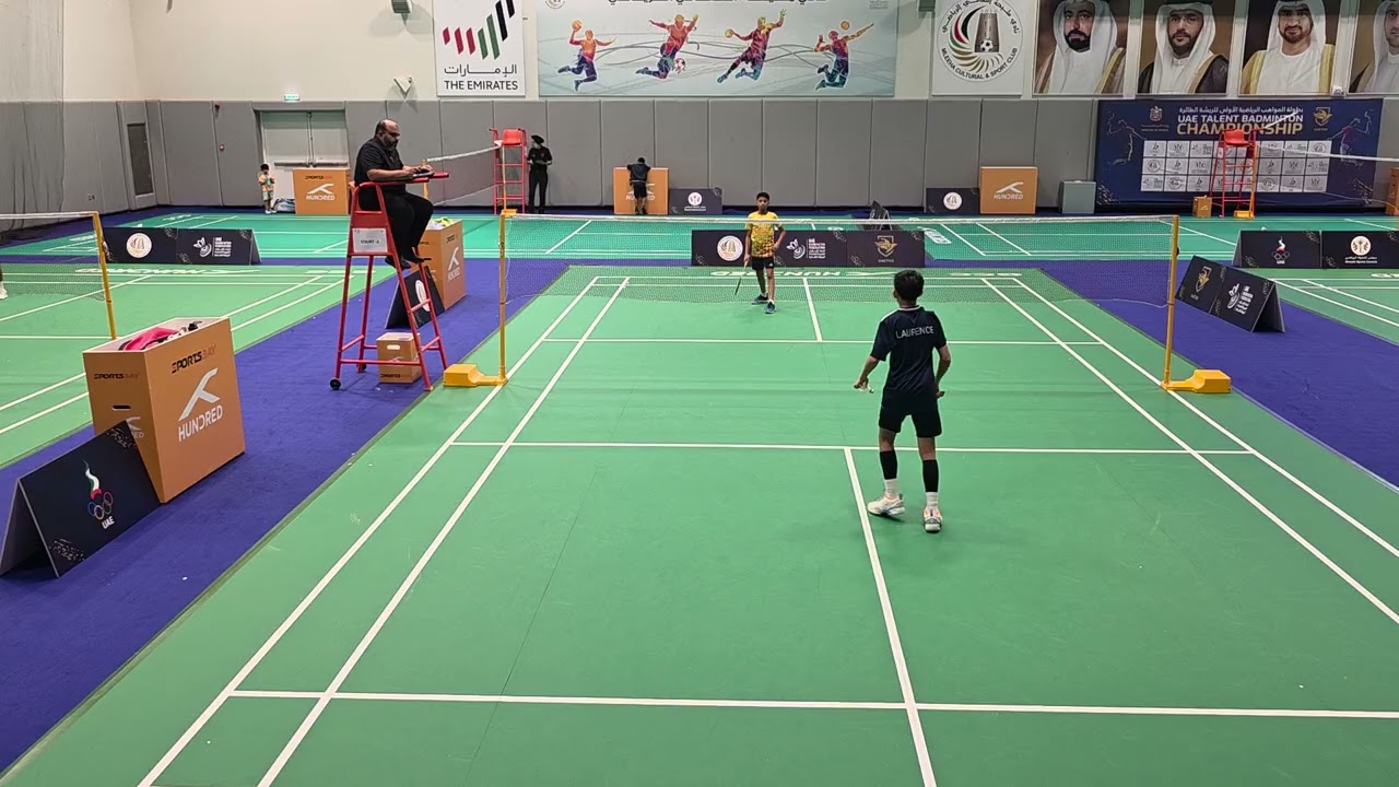 UAE Talent Badminton Tournament BS U15 Quarter Finals - Aarush Shrivastava v/s Laurence Miguel 