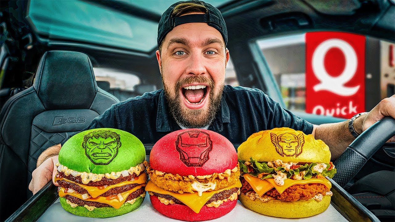 Je go&ucirc;te les Burgers Avengers de chez Quick (le Hulk est IMMENSE !!)
