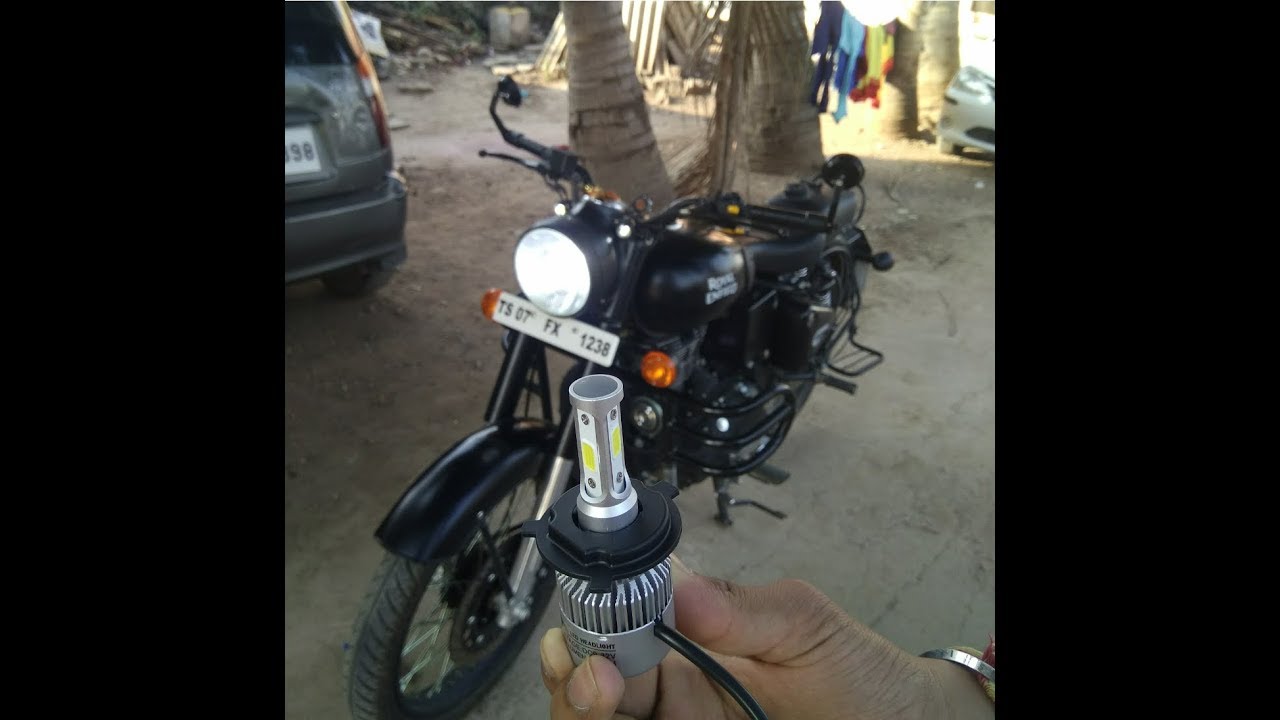 LED headlight H4 royal Enfield stealth black 500