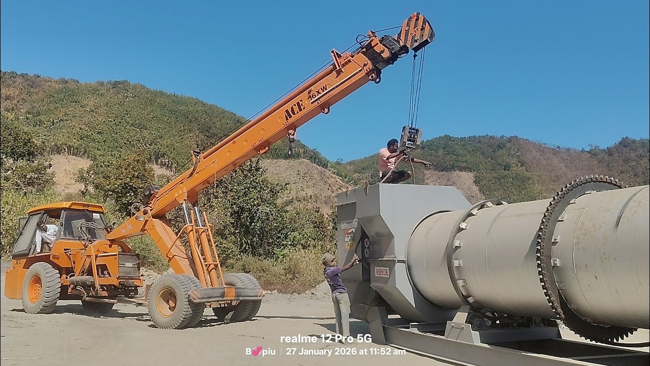 #viralvideo dbm plant ka drum fixing full video #excavator hardworking hydra 🥵