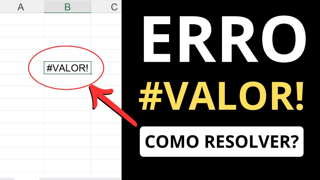 Erro #VALOR! no Excel? Veja Como Corrigir Passo a Passo!