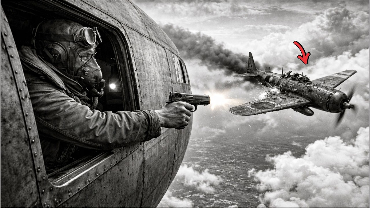 Cuando un piloto de B-24 derribó un avión japonés… ¡con su pistola a 15.000 pies!