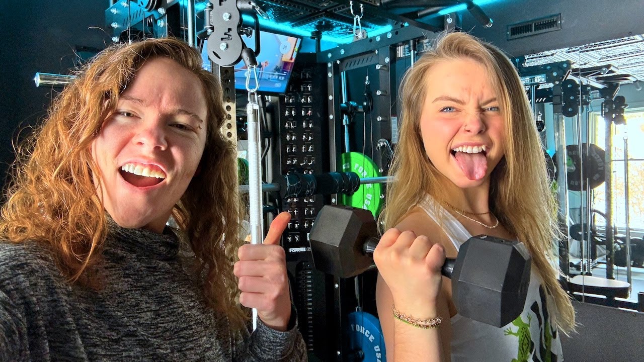 Wanna Workout With Us?? - EASY Beginner Workout - Hailee And Kendra