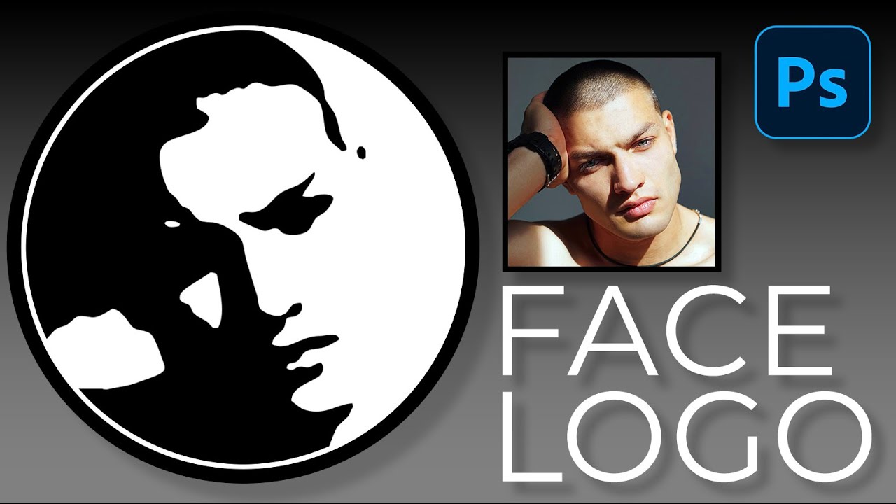 Photoshop Tutorial: Turn a Photo Into a Logo | Face Logo Design Effect
