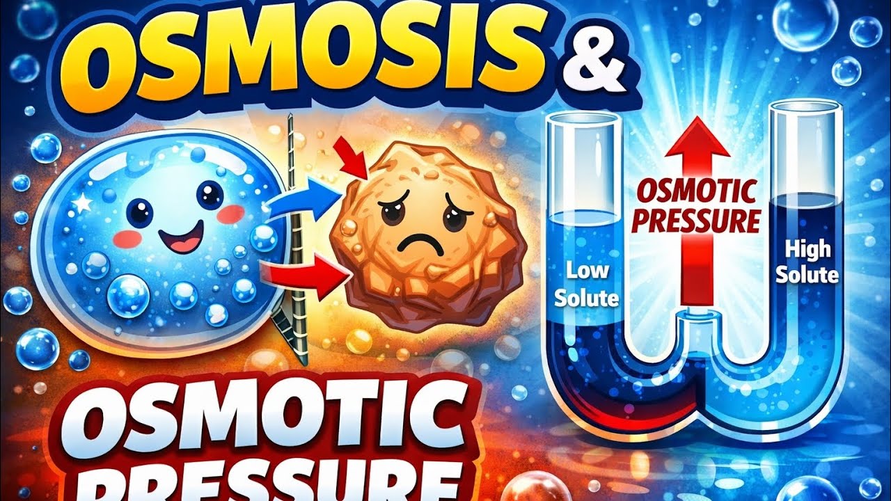 Osmosis and osmotic pressure for neet and boards 