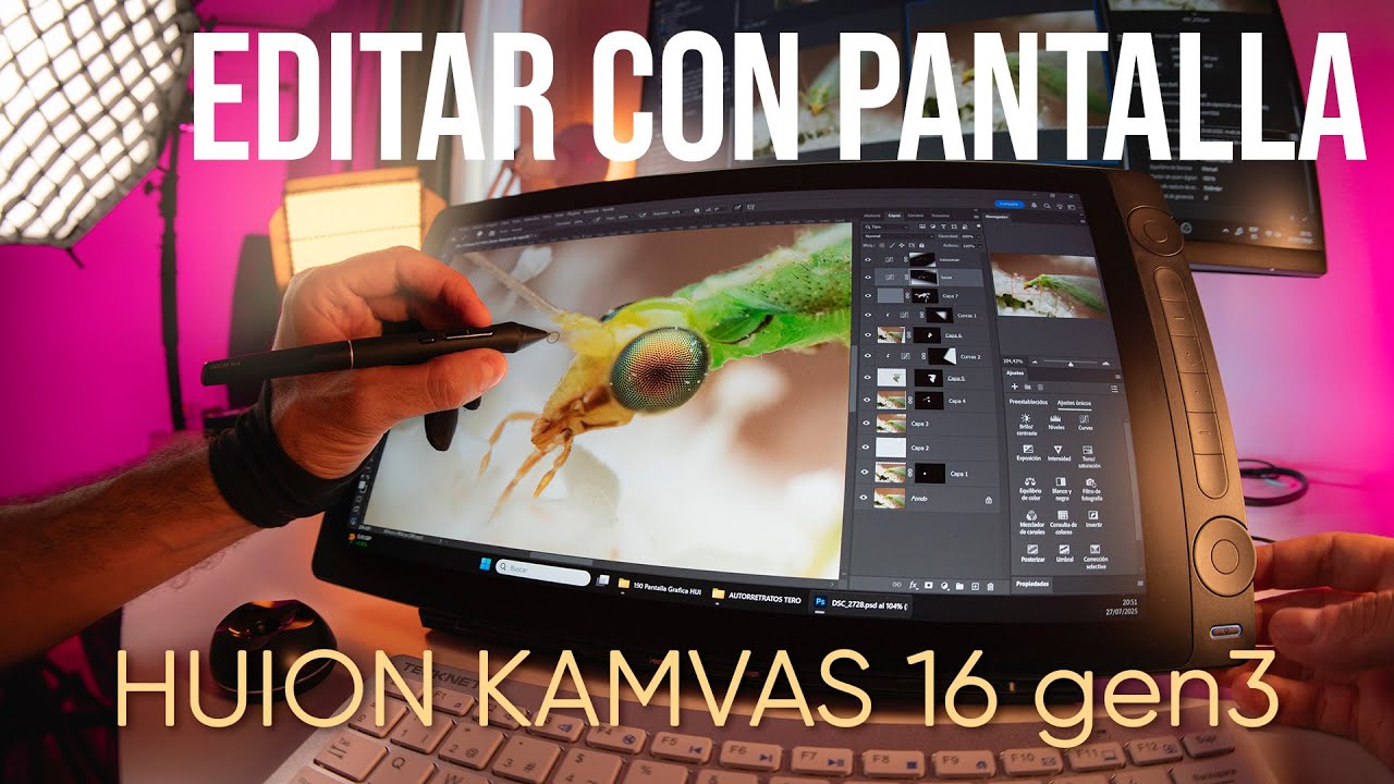 PANTALLA PARA EDITAR de 2.5K ⬛ MÁS QUE CONFORME HUION KAMVAS 16 Gen 3 ✍🏻