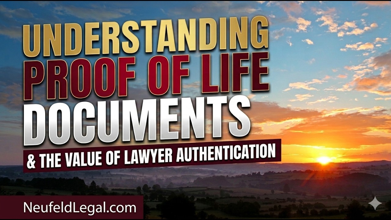 Understanding Proof of Life Documents and the Value of Lawyer Authentication