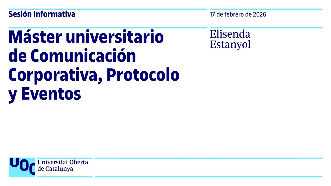 Máster universitario de Comunicación Corporativa, Protocolo y Eventos