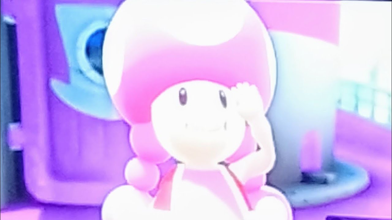 Playing as toadette in Roslina ice world time trail's 
