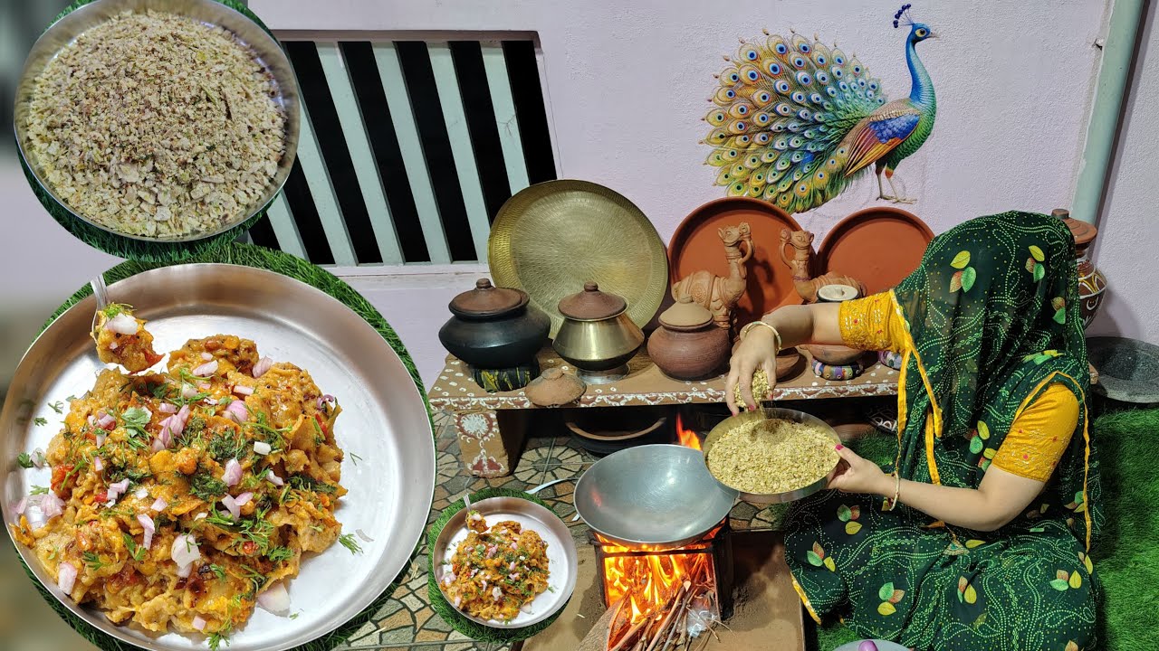 चूल्हे का खाना #rajasthani food and farming