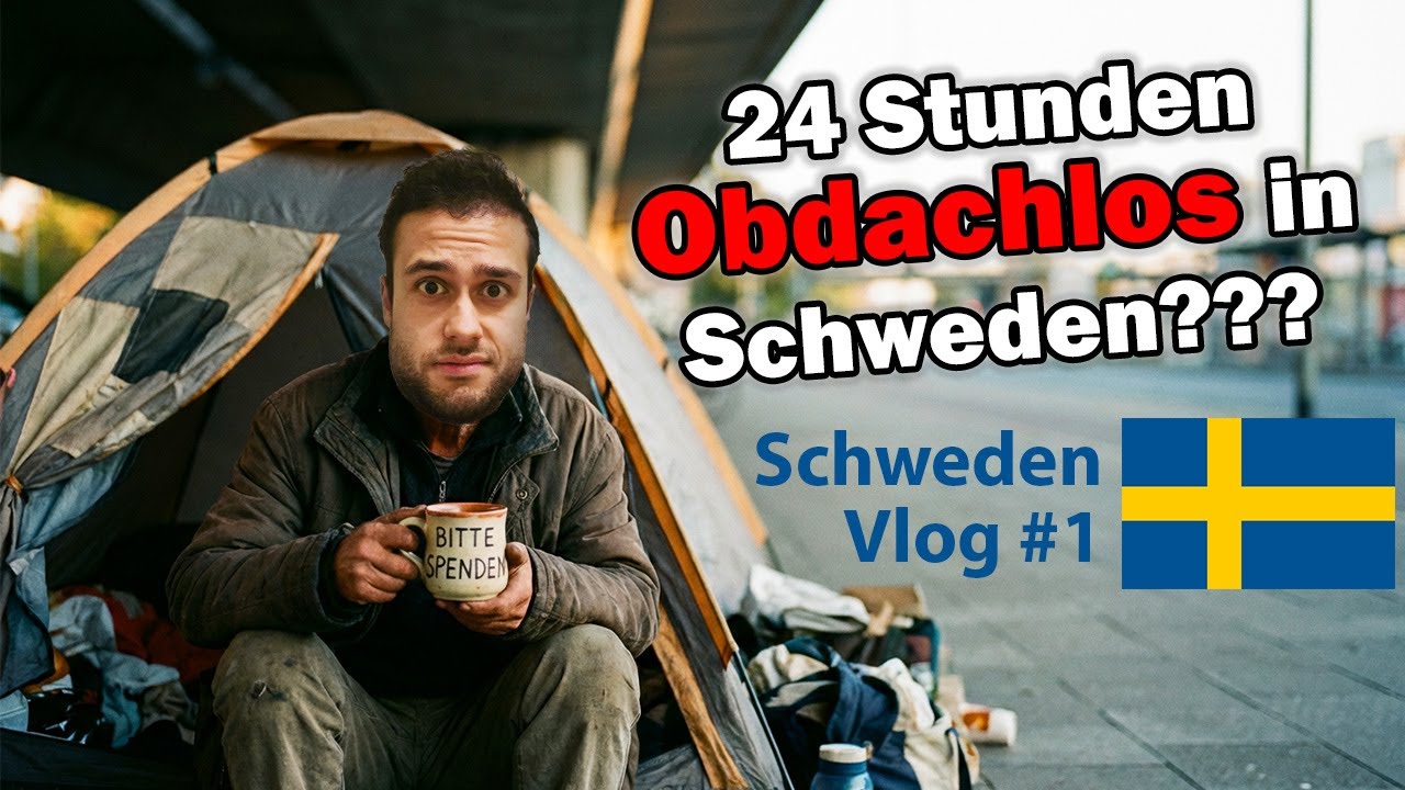 24 Stunden Obdachlos in Schweden??? - Schweden Vlog #1