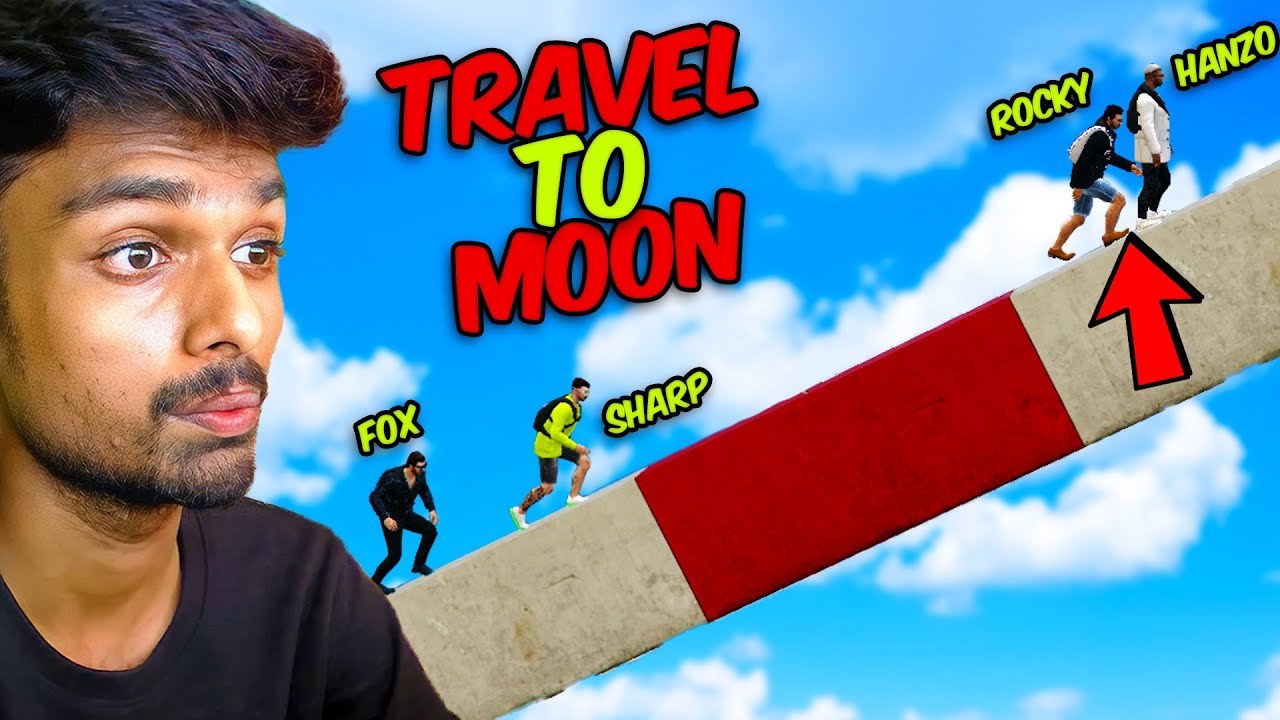 Travel to Moon🤯 | Longest Tightrope Race😨 | GTA 5 Funny Moments🤣 - ROCKY Tamil Gaming