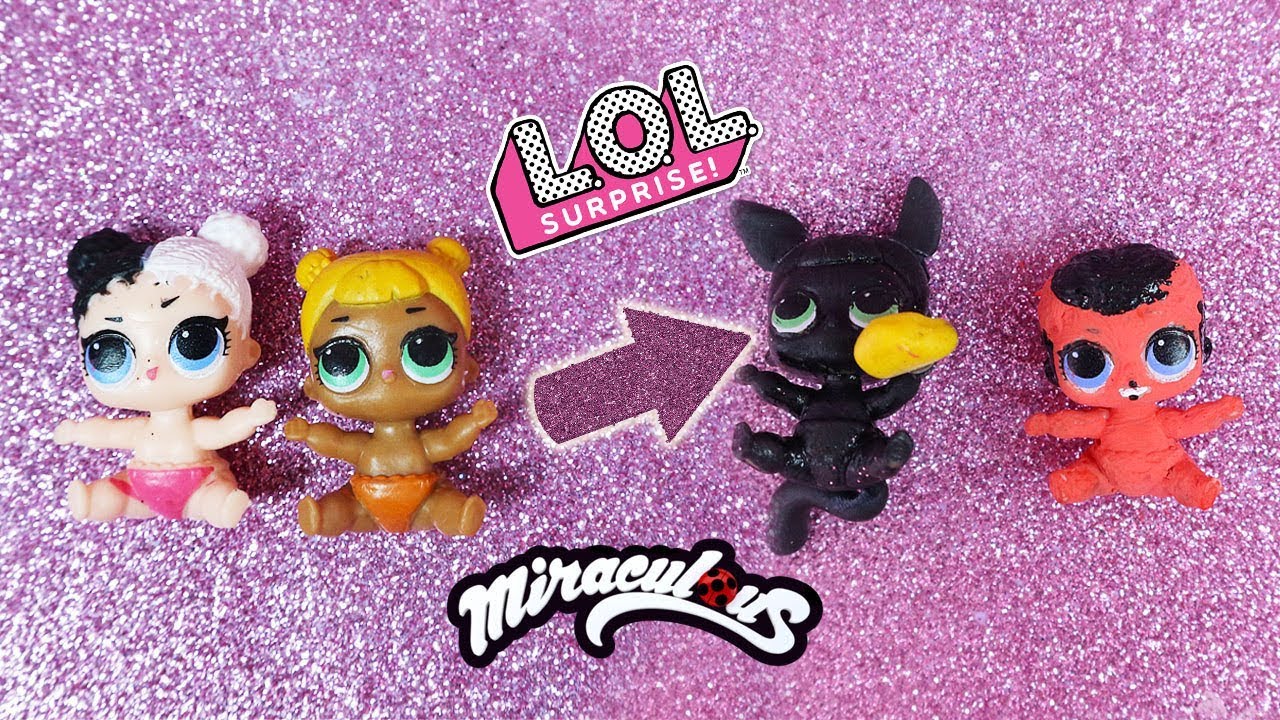 Le fake LIL Sisters diventano TIKKI e PLAGG di Miraculous [Trasformazione LOL Surprise]