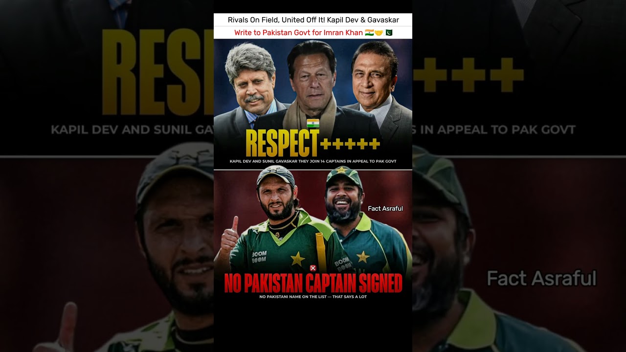 Rivals On Field, United for Imran Khan 👀🏏