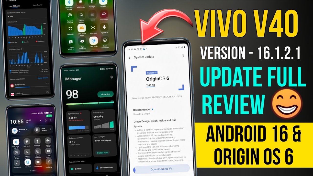Vivo V40 Android 16 Update | Vivo V40 Origin Os 6 Update | Vivo V40 Android 16 Update Full Review