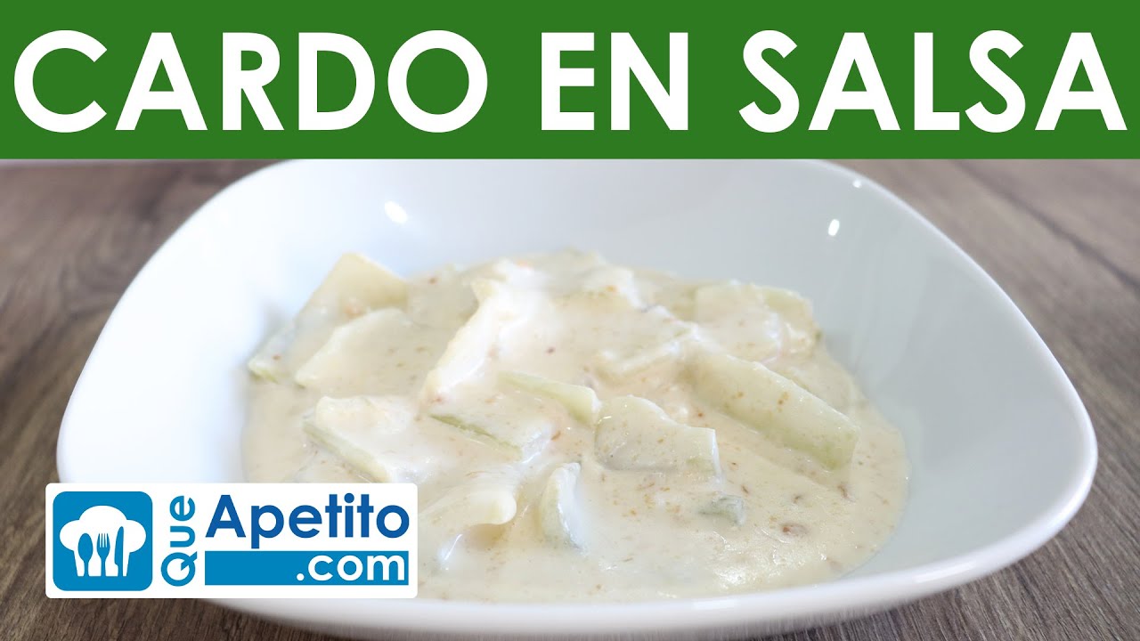 Receta de cardo con salsa de almendras y nata (especial Navidad) | QueApetito