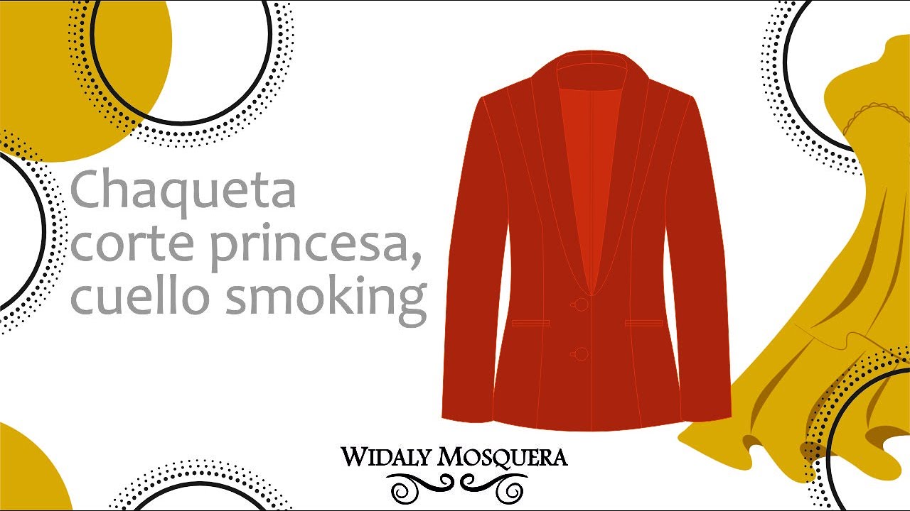 Como hacer el trazo - patrón de una Chaqueta corte princesa con cuello smoking