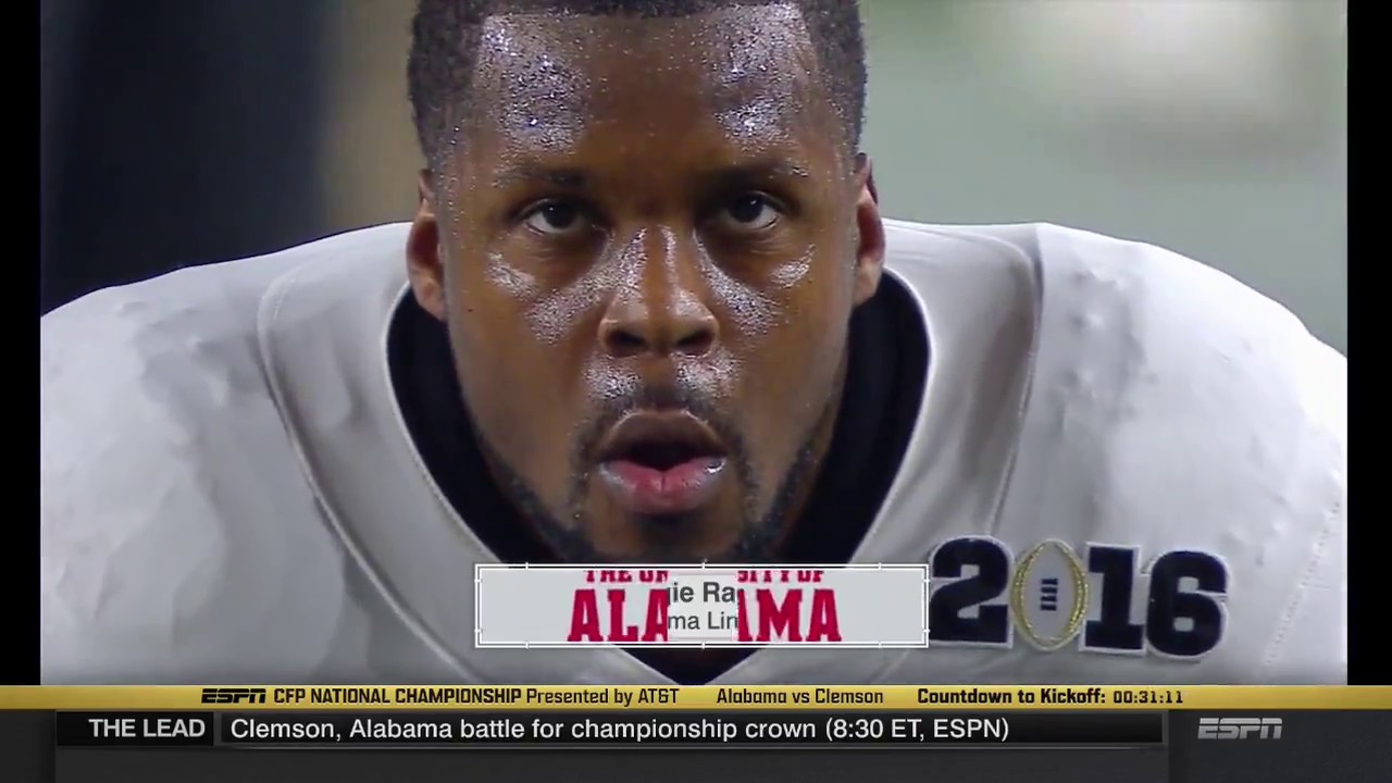 2015-16 CFP National Championship - #2 Alabama vs. #1 Clemson (HD)