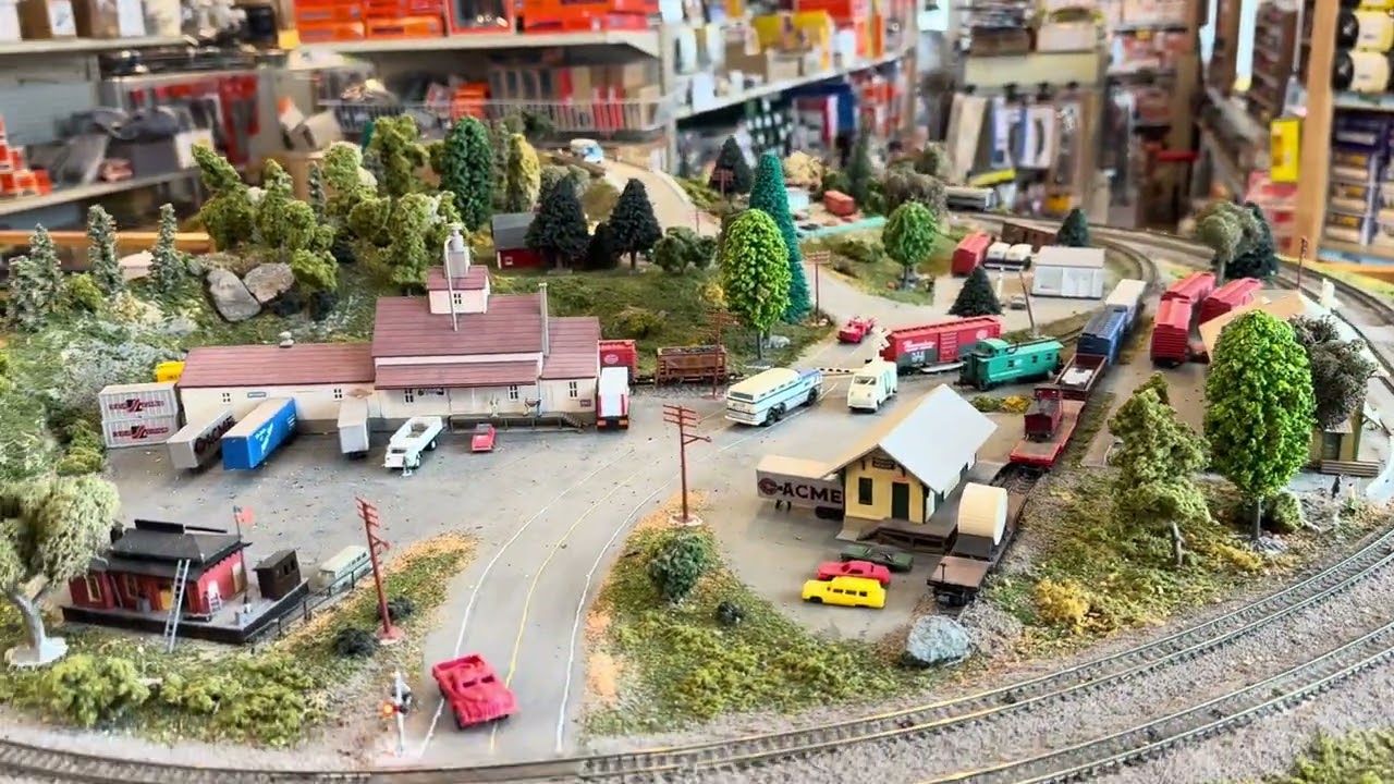 Custom model train layout 